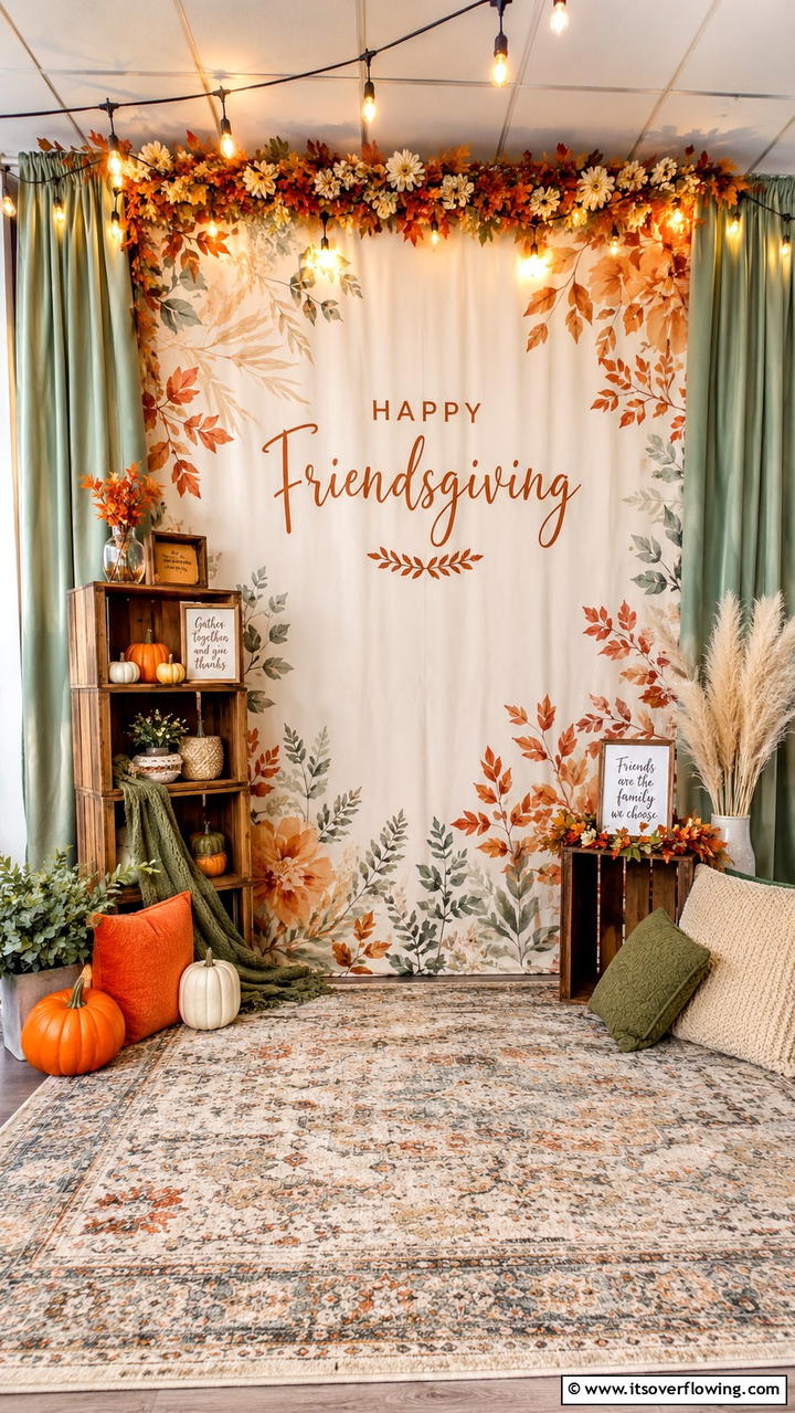 Photo Booth Backdrop - 30 Friendsgiving Decor Ideas for Festive Gatherings