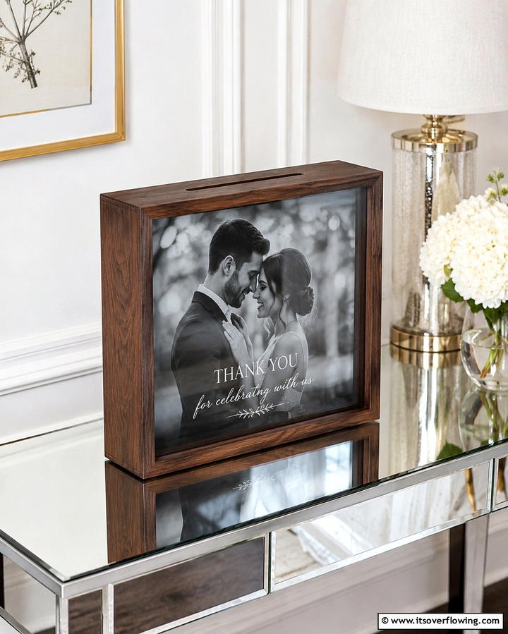 Photo Frame Card Box - 30 Creative Wedding Card Box Designs for Guests