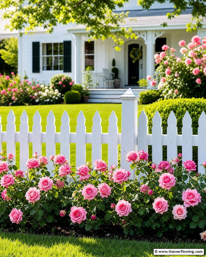 Picket Fence for Charming Simplicity - 25 Small Garden Fence Ideas for Your Outdoor Space