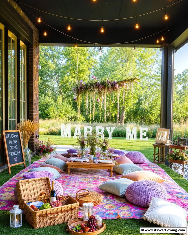 Picnic Paradise Proposal - 21 Romantic Wedding Proposal Ideas to Say ‘Will You Marry Me-’