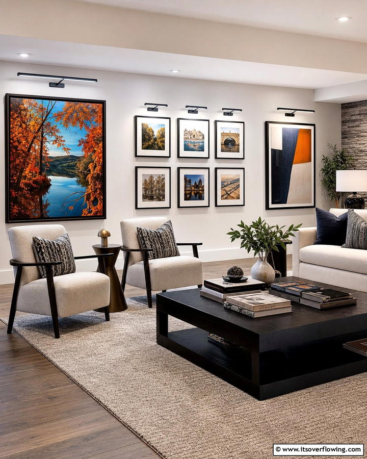 Picture Lights for Highlighting Artwork - 20 Basement Lighting Ideas to Brighten Your Space
