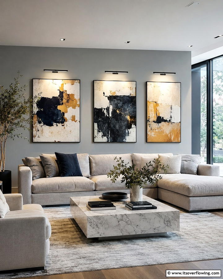 Picture Lights to Highlight Artwork - 25 Living Room Wall Lighting Ideas for a Bright and Inviting Space
