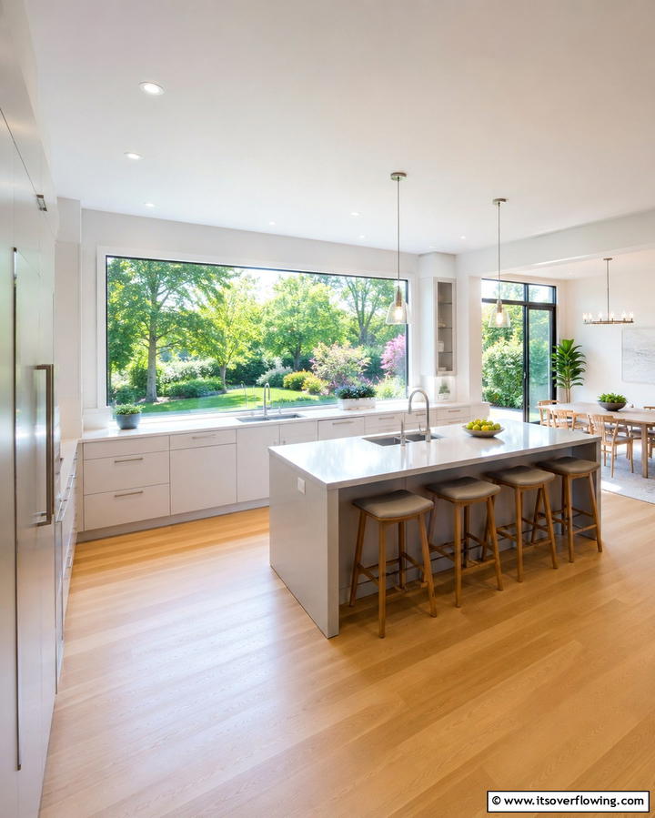 Picture Window for Expansive Views - 25 Kitchen Window Ideas Over Sink for Natural Light