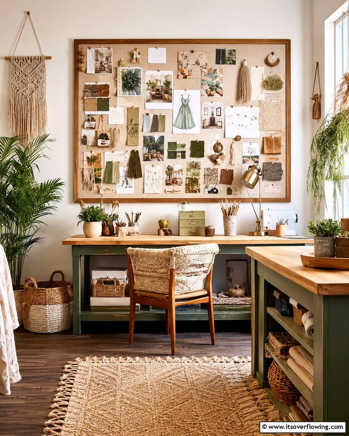 Pinboard for Ideas - 25 Sewing Room Ideas for Crafters and Hobbyists