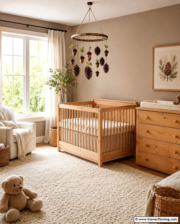 Pine Cone and Acorn Accents - 25 Woodland Nursery Ideas for a Nature-Inspired Room