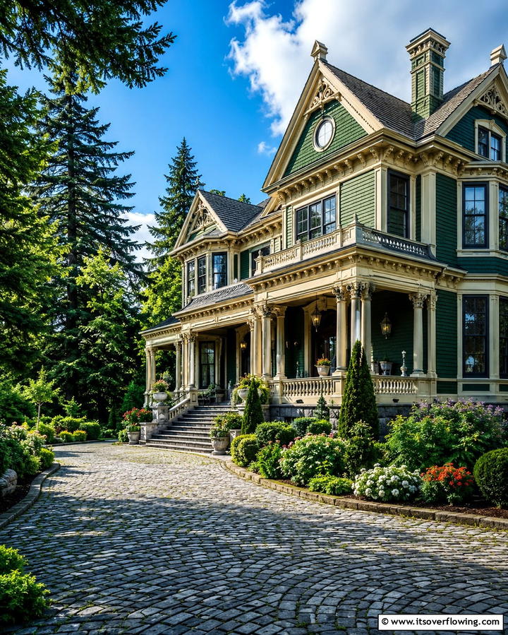 Pine Green Prestige - 25 Green Victorian House Colors for Historic Charm