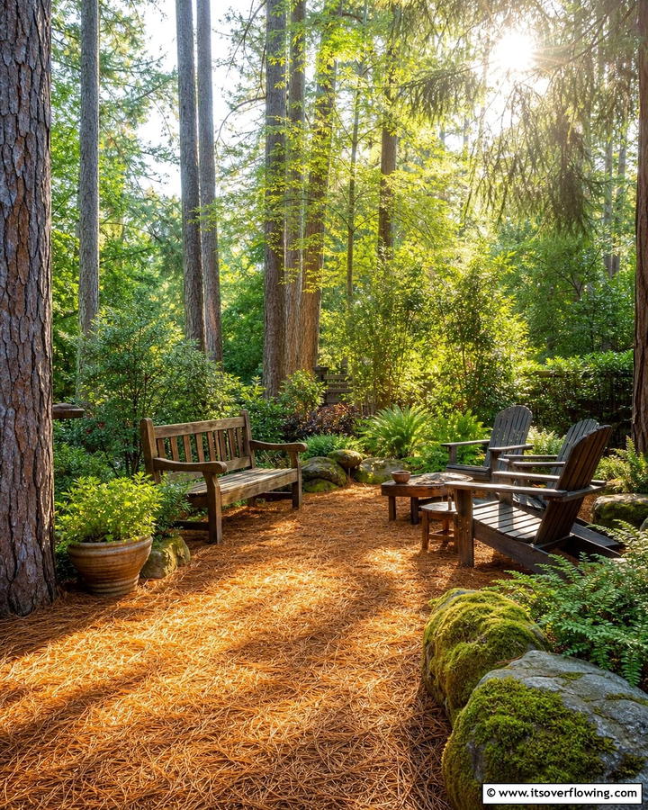 Pine Straw Mulch Patio - 20 Mulch Patio Ideas for a Low-Maintenance Outdoor Space