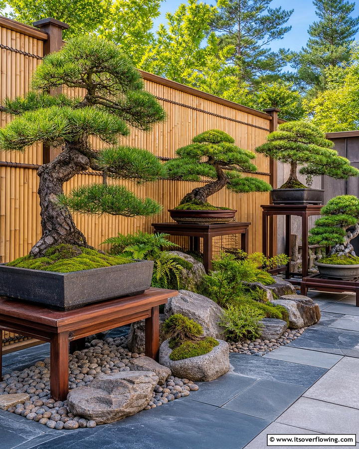 Pine Tree Bonsai Display - 20 Pine Tree Landscape Ideas for a Natural Backyard