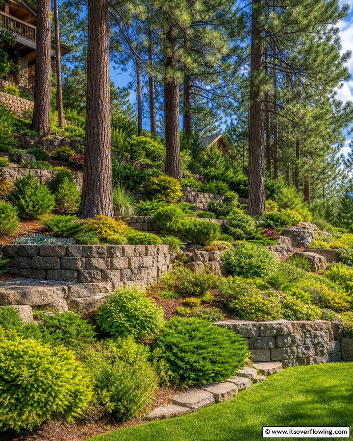 Pine Tree Terraces - 20 Pine Tree Landscape Ideas for a Natural Backyard
