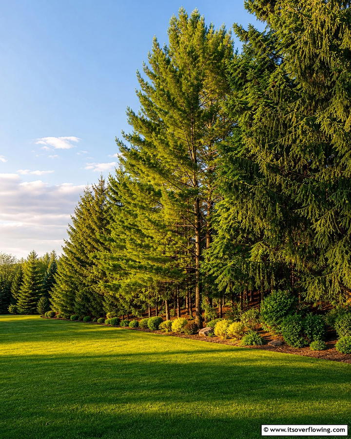 Pine Tree Windbreak - 20 Pine Tree Landscape Ideas for a Natural Backyard