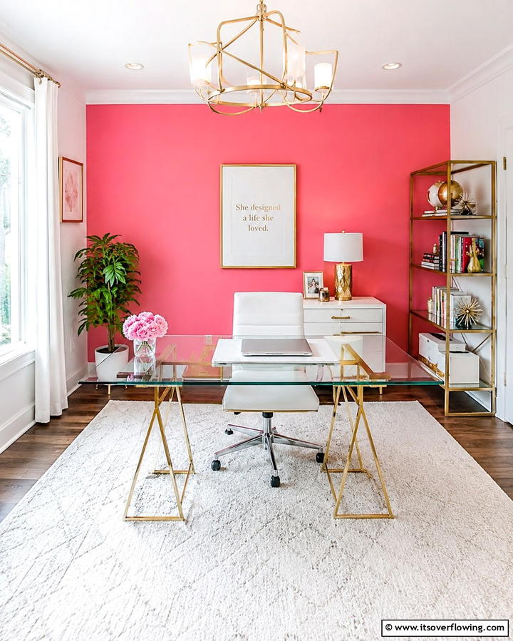 Pink Accent Walls for a Focal Point - 25 Pink Room Ideas to Create a Cozy and Inviting Space