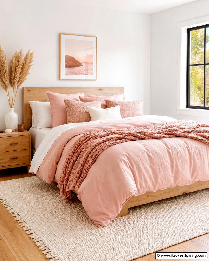 Pink Bedding Layers - 25 Pink Room Ideas to Create a Cozy and Inviting Space