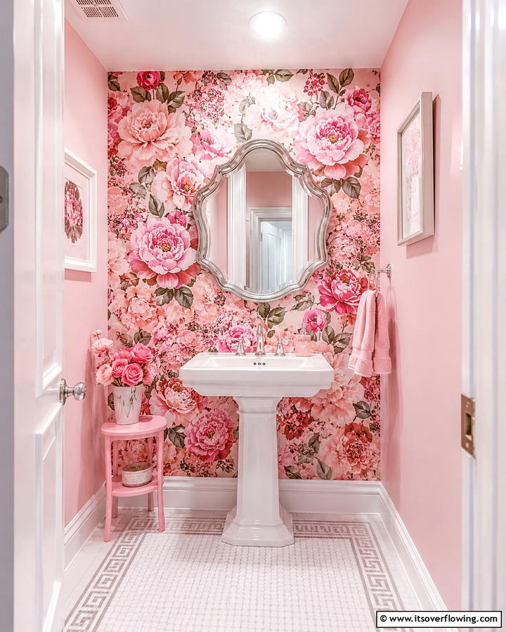 Pink Floral Wallpaper - 25 Pink Room Ideas to Create a Cozy and Inviting Space