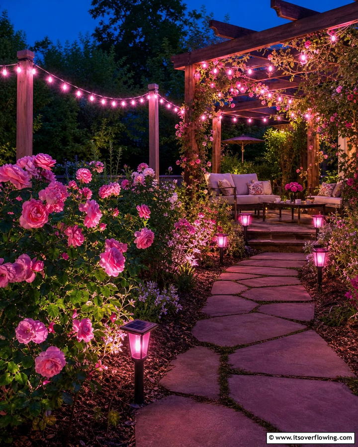 Pink Garden Lighting - 20 Beautiful Pink Garden Ideas to Brighten Your Space