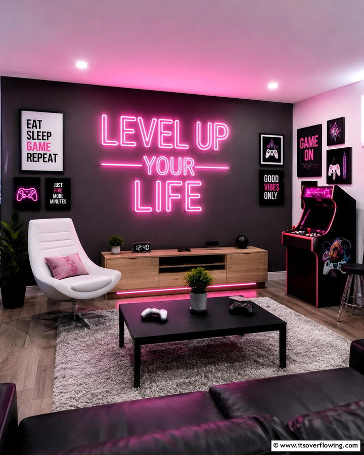 Pink Neon Signs for a Playful Vibe - 25 Pink Room Ideas to Create a Cozy and Inviting Space