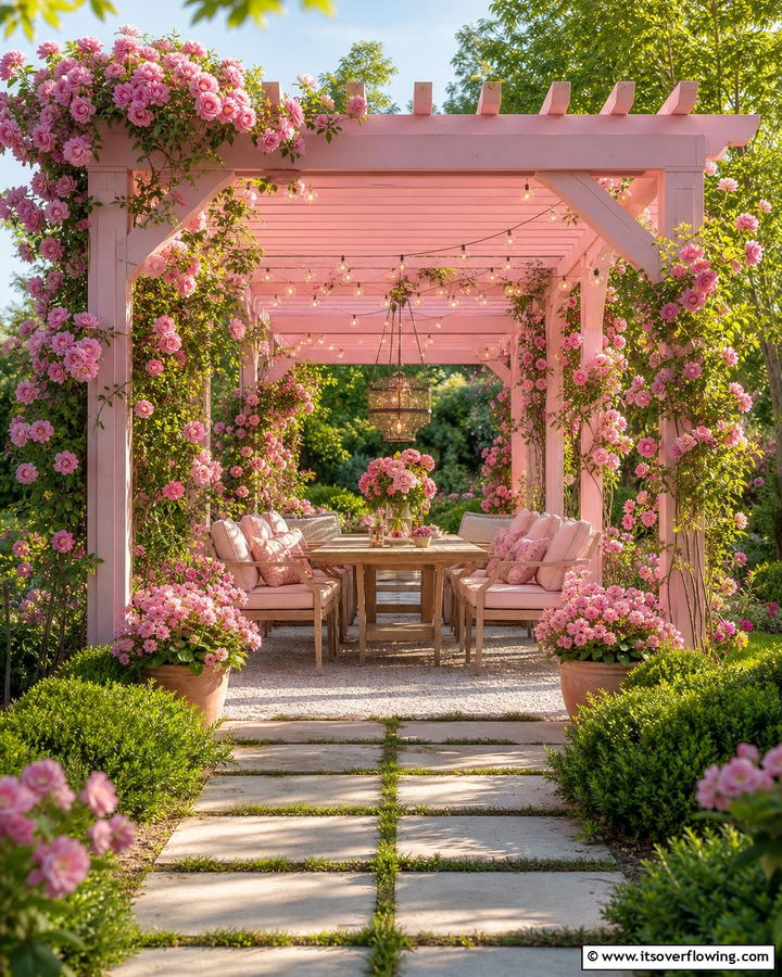 Pink Pergolas - 20 Beautiful Pink Garden Ideas to Brighten Your Space