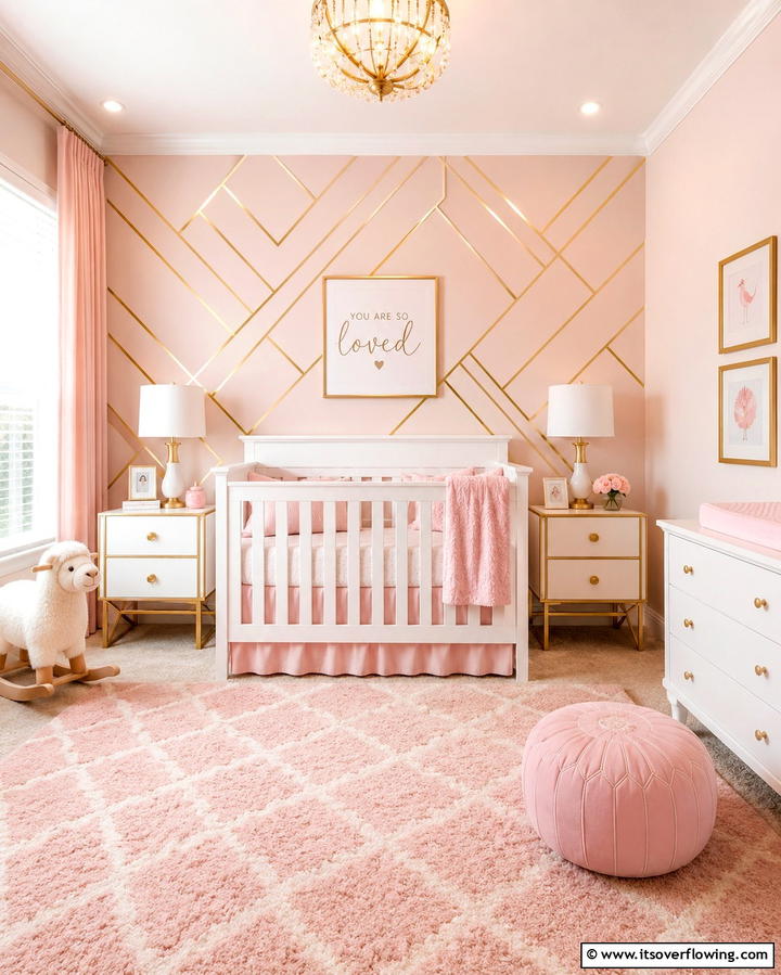 Pink and Gold Theme - 25 Princess Nursery Ideas for a Magical Baby Room