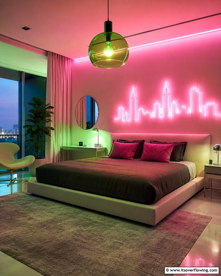 Pink and Green Lighting Accents - 25 Pink and Green Bedroom Ideas for a Fresh Look