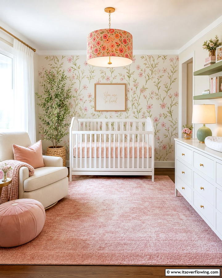 Pink and Green Lighting Fixtures - 20 Pink and Green Nursery Ideas for a Sweet Retreat