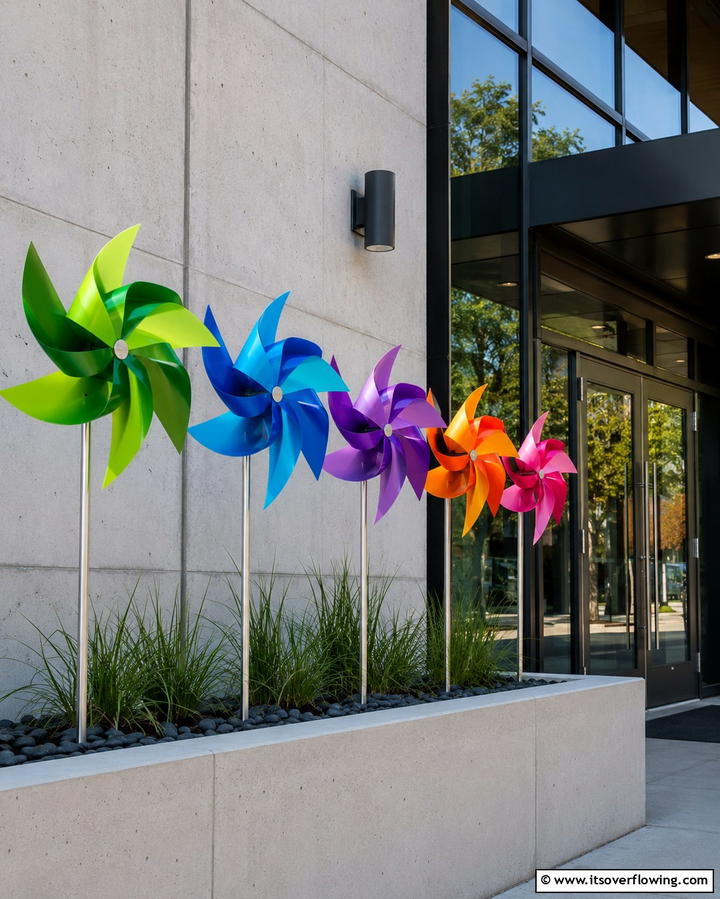 Pinwheel Decorations - 25 Summer Front Door Decor Ideas to Welcome the Season