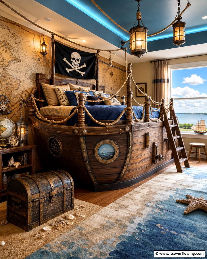 Pirate Ship Adventure - 25 Fantasy Bedroom Ideas for a Magical Escape