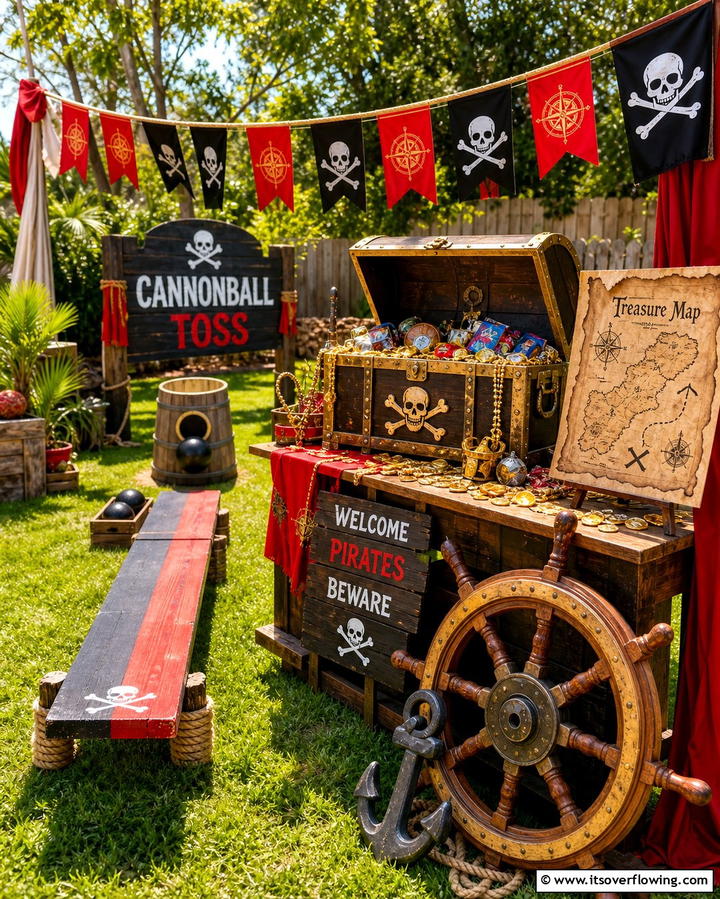 Pirate Treasure Hunt - 25 Backyard Birthday Party Ideas for Unforgettable Celebrations