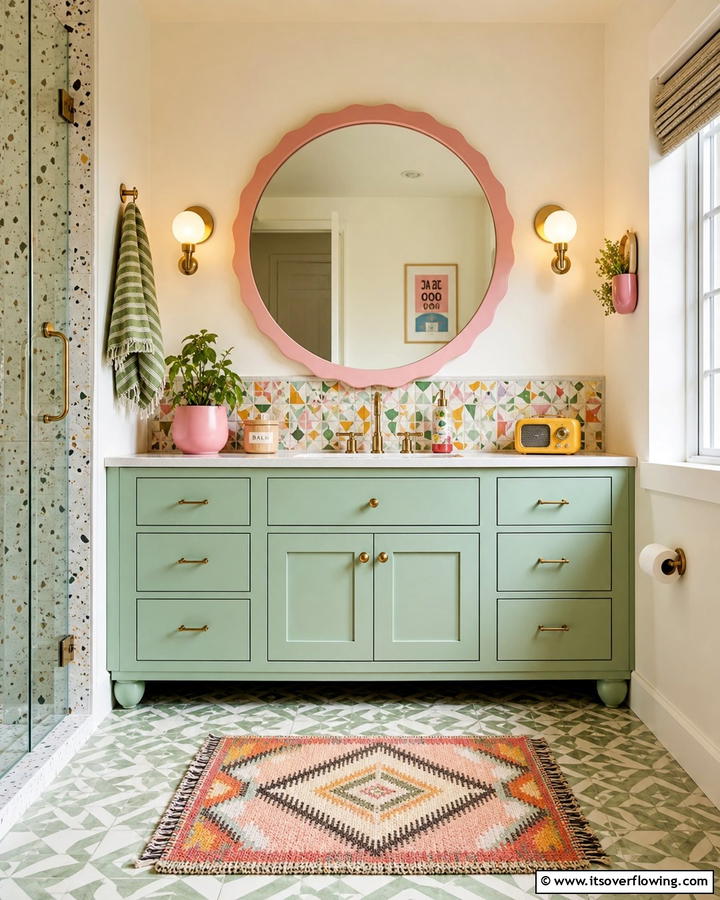 Pistachio Green Vanity for a Playful Touch - 20 Bathroom With Green Vanity Ideas for a Fresh Look
