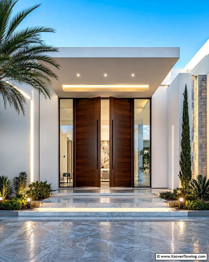 Pivot Door Innovation - 25 Double Front Door Ideas for a Grand Entrance