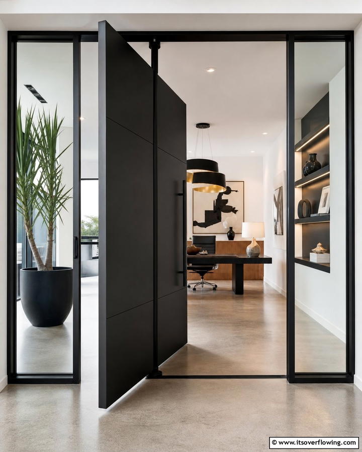 Pivot Doors for a Modern Twist - 20 Home Office Door Ideas for Stylish Workspaces