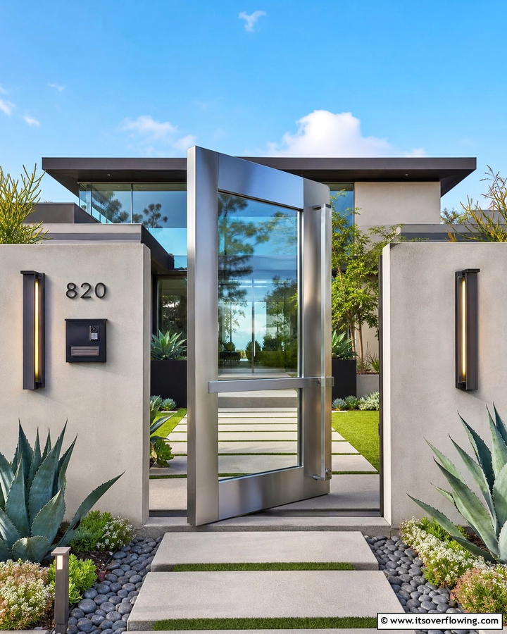 Pivot Gate - 20 Front Door Gate Ideas to Enhance Your Home’s Curb Appeal