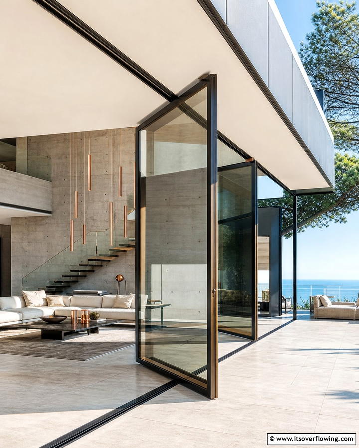 Pivot Patio DoorsOne - 25 Patio Door Ideas to Brighten Your Home