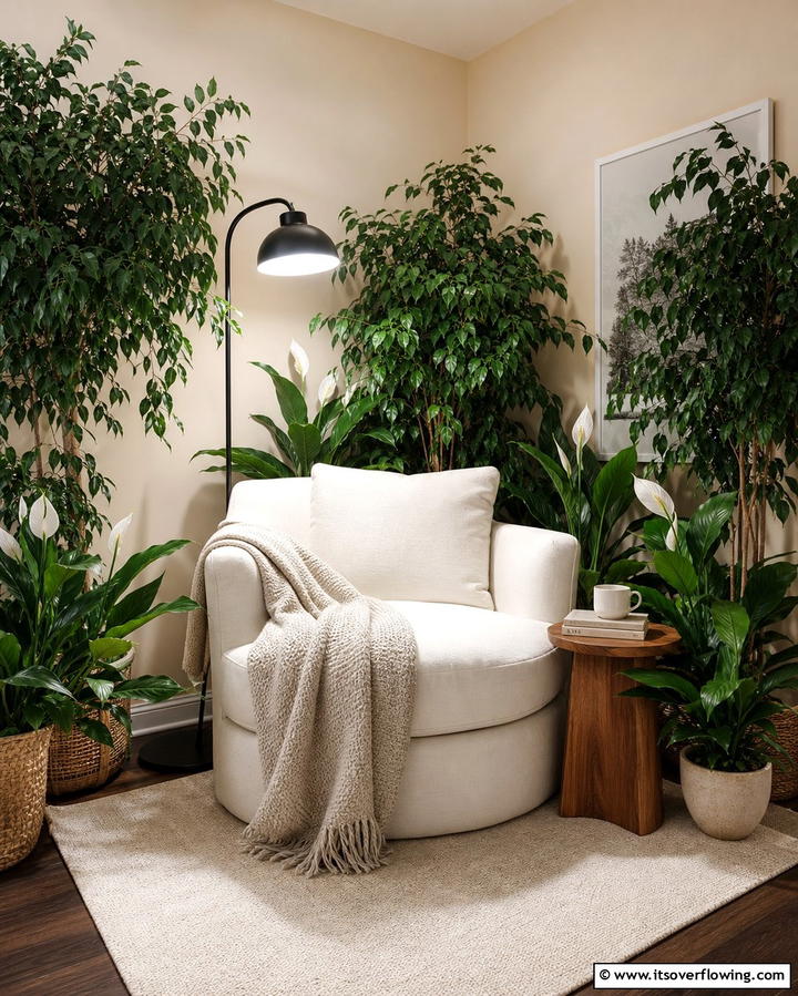 Plant Filled Reading Nooks - 25 Plant Room Ideas for a Green Oasis at Home