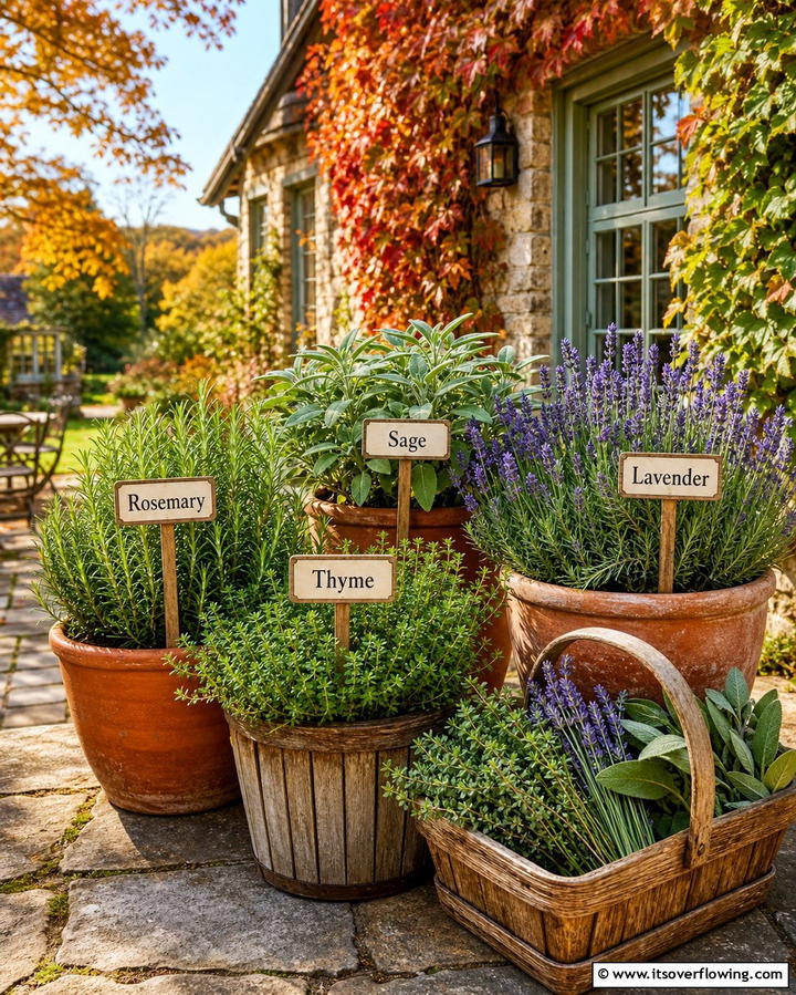 Plant Fragrant Herbs for Fall Cooking - 25 Fall Garden Ideas to Beautify Your Outdoor Space