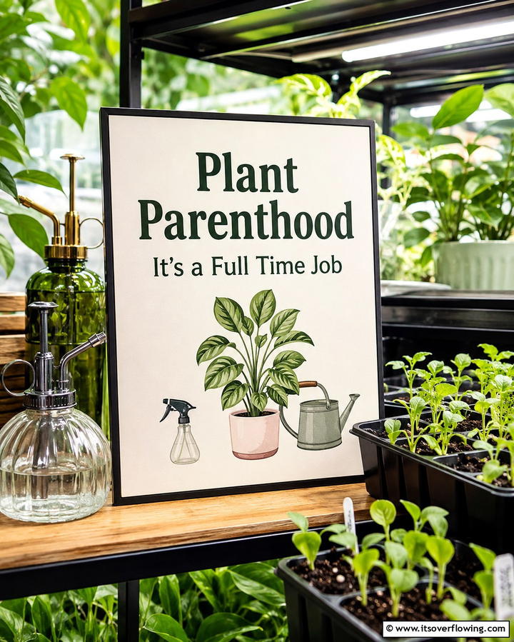 Plant Parenthood Its a Full Time Job - 25 Funny Garden Sign Ideas to Add Humor to Your Yard