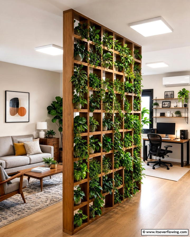 Plant Partition Walls - 25 Plant Room Ideas for a Green Oasis at Home
