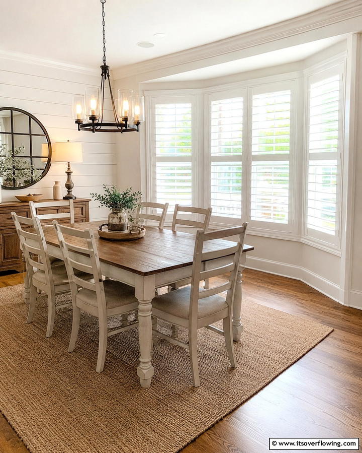 Plantation Shutters for Timeless Charm - 25 Dining Room Window Treatments for Elegant Spaces