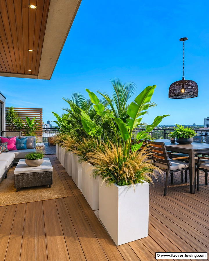 Planter Divider for Zoning - 25 Balcony Deck Ideas- Transform Your Outdoor Space