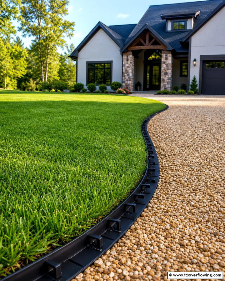 Plastic Edging Strips - 25 Gravel Driveway Edging Ideas for a Polished Look
