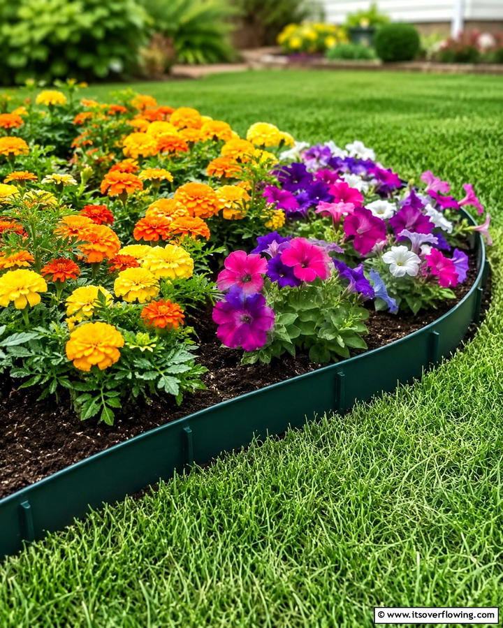 Plastic Edging for Budget Friendly Durability - 25 Low Maintenance Garden Border Ideas for Easy Landscaping