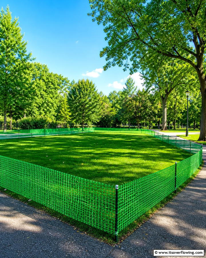 Plastic Mesh Fencing - 25 Temporary Fence Ideas for Versatile Outdoor Spaces