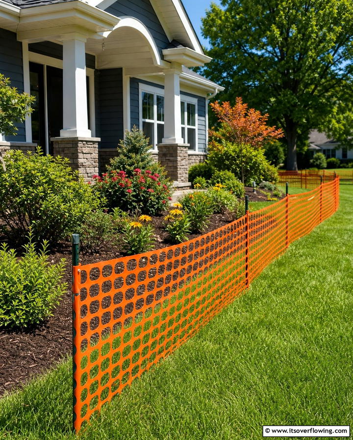 Plastic Safety Fence - 25 Temporary Fence Ideas for Versatile Outdoor Spaces