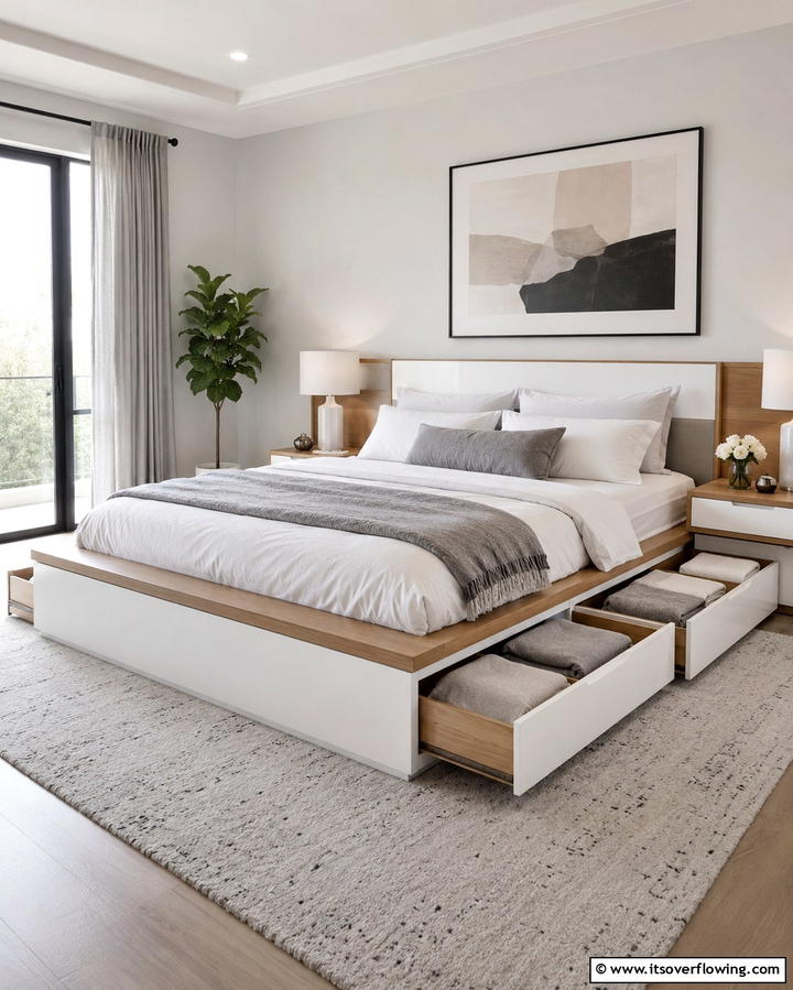 Platform Beds with Built In Storage - 25 Smart Bedroom Storage Ideas to Declutter Your Space