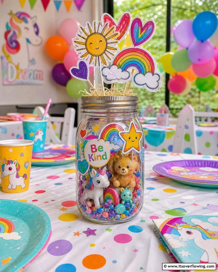 Playful Kid Friendly Design - 30 Charming Mason Jar Centerpiece Ideas for Every Season