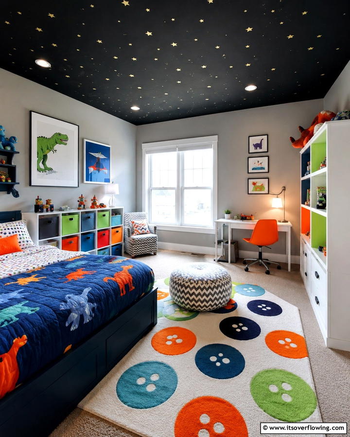 Playful Kids Rooms - 25 Black Ceiling With Grey Walls for a Dramatic Look