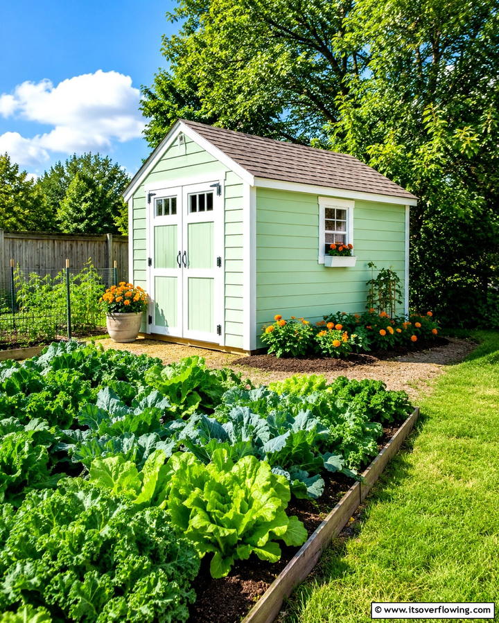 Playful Mint Green - 25 Shed Color Ideas to Brighten Your Outdoor Space