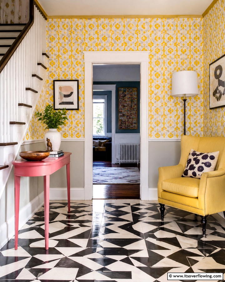 Playful Patterned Combinations - 30 Floor & Wall Color Combos for Stylish Interiors