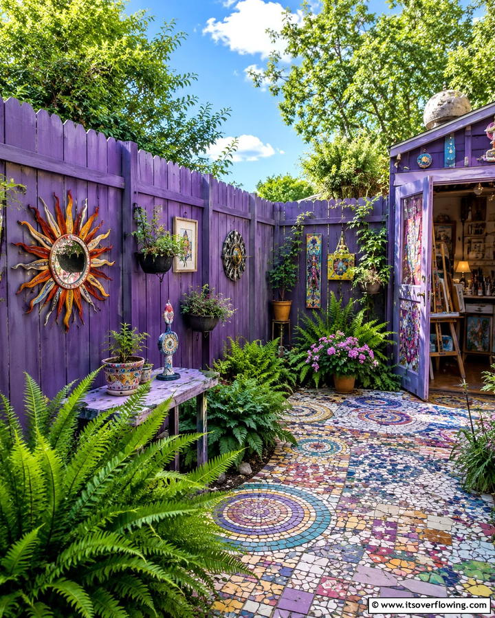 Playful Purple - 30 Best Fence Paint Colors for Outdoor Style