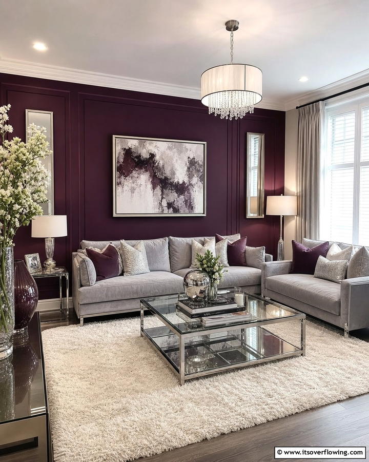 Plum Passion - 21 Accent Wall Color Ideas for Bold Interior Transformations