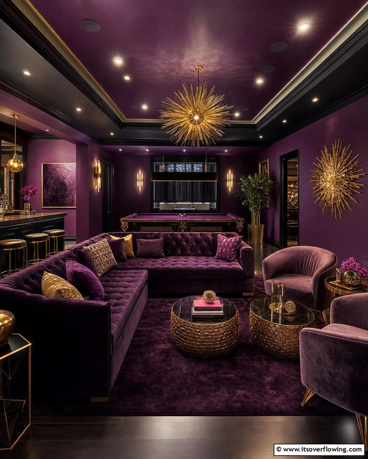 Plum PurpleExact - 30 Home Theater Paint Colors for Immersive Entertainment