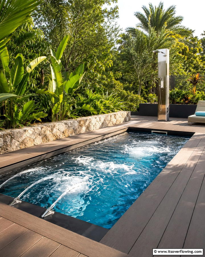 Plunge Pool with Swim Jets - 25 Plunge Pool Ideas for a Refreshing Backyard